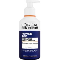 L'Oreal Paris Men Expert Power Age Hydrating Cleanser Gel 260ml - Ανδρικό Ενυδατικό Τζελ Καθαρισμού Προσώπου με Υαλουρονικό Οξύ & Προβιταμίνη Β5 με Αντλία