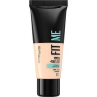 Maybelline Fit Me Matte + Poreless Foundation 30ml - 101 True Ivory - Makeup που Ταυτίζεται Τέλεια με την Επιδερμίδα