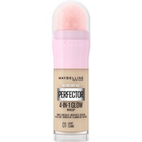 Maybelline Instant Anti-Age Perfector 4-in-1 Glow Makeup 20ml - 01 Light - Πολυχρηστικό Makeup για Λαμπερή Επιδερμίδα με Σφουγγαράκι 