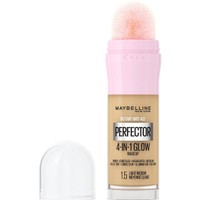 Maybelline Instant Anti-Age Perfector 4-in-1 Glow Makeup 20ml - 1.5 Light Medium - Πολυχρηστικό Makeup για Λαμπερή Επιδερμίδα με Σφουγγαράκι 