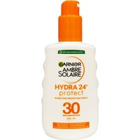 Garnier Ambre Solaire Hydra 24H Hydrating Protection Spray Spf30, 200ml - Ενυδατικό Αντηλιακό Spray Σώματος Υψηλής Προστασίας