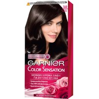 Garnier Color Sensation Permanent Hair Color Kit 1 Τεμάχιο - 3.0 Καστανό Σκούρο - Μόνιμη Κρέμα Βαφή Μαλλιών με Άρωμα Τριαντάφυλλο