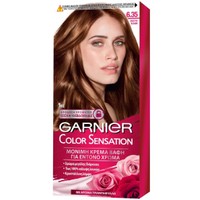 Garnier Color Sensation Permanent Hair Color Kit 1 Τεμάχιο - 6.35 Ζεστό Καφέ - Μόνιμη Κρέμα Βαφή Μαλλιών με Άρωμα Τριαντάφυλλο