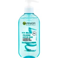 Garnier Skin Naturals Hyaluronic Aloe Gel Wash 200ml - Gel Καθαρισμού Προσώπου με Αλόη & Υαλουρονικό Οξύ για Όλους τους Τύπους Επιδερμίδας