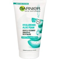 Garnier Hyaluronic Aloe Gentle Cleanse Smooth & Revitalise Foam 150ml - Αφρός Καθαρισμός Προσώπου Εμπλουτισμένος με Υαλουρονικό Οξύ & Αλόη Βέρα για Κάθε Τύπο Δέρματος