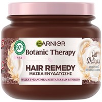 Garnier Botanic Therapy Hair Remedy Oat Delicacy Mask 340ml - Μάσκα Μαλλιών Ενυδάτωσης & Λάμψης με Κρέμα Ρυζιού & Βιολογικό Γάλα Βρώμης