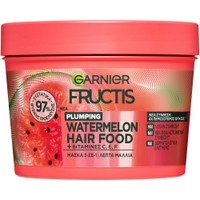 Garnier Fructis Plumping Watermelon Hair Food Mask 400ml - Μάσκα 3σε1 με Καρπούζι & Βιταμίνες για 4 Φορές Περισσότερο Όγκο στα Λεπτά Μαλλιά