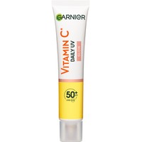 Garnier SkinActive Vitamin C Daily UV Glow-Boosting Fluid Spf50+, 40ml - Αντηλιακή Κρέμα Προσώπου για Λάμψη Πολύ Υψηλής Προστασίας