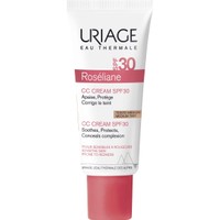 Uriage Roseliane CC Cream Spf30 for Sensitive Skin Prone to Redness 40ml - Ενυδατική Προστατευτική Κρέμα Προσώπου με Χρώμα για Ευαίσθητες Επιδερμίδες