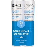 Uriage Promo Moisturizing Lipstick 8g (2x4g) - Επανορθωτικό & Αναζωογονητικό Στικ Χειλιών με Πλούσια Κρεμώδη Υφή