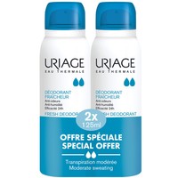 Uriage Promo Fresh Deodorant Spray 2x125ml - Αποσμητικό Spray 24ωρης Δράσης Ενάντια στις Οσμές & την Εφίδρωση