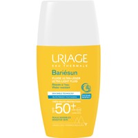 Uriage Bariesun Ultra-Light Fluid Spf50+, 30ml - Αντηλιακό Προσώπου Πολύ Υψηλής Προστασίας με Λεπτόρρευστη Υφή