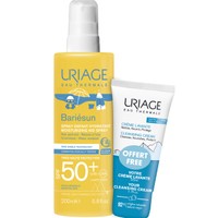 Uriage Promo Bariesun Moisturizing Face - Body Kid Spray Spf50+, 200ml & Δώρο Face - Body - Hair Cleansing Cream Travel Size 50ml - Παιδικό Αντηλιακό Προσώπου - Σώματος Πολύ Υψηλής Προστασίας & Κρέμα Καθαρισμού για Πρόσωπο - Σώμα - Μαλλιά 