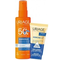Uriage Promo Bariesun Moisturizing Spf50+ Kid Spray 200ml & Δώρο Xemose C8+ Anti-Itch Cleansing Oil 50ml - Αντηλιακό Σπρέι Πολύ Υψηλής Προστασίας Κατάλληλο για Βρέφη & Παιδιά & Καταπραϋντικό Λάδι Καθαρισμού για Πολύ Ξηρές Επιδερμίδες