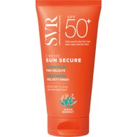 SVR Sun Secure Spf50+ Biodegradable Moisturising Velvety Finish Cream 50ml - Βελούδινη Αντηλιακή Κρέμα Προσώπου Πολύ Υψηλής Προστασίας για Βαθιά Ενυδάτωση & Προστασία