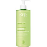 SVR Sebiaclear Anti-Dryness & Imperfections Moisturising Soothing Cleansing Cream 400ml - Κρέμα Καθαρισμού για Πρόσωπο & Σώμα Χωρίς Σάπωνες Ιδανική για Επιδερμίδες με Τάση Ακμής με Αντλία