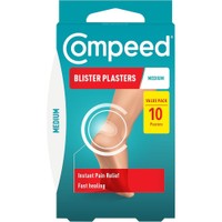 Compeed Hydrocolloid Foot Treatment Heal Fast Medium Size Blister Plasters 10 Τεμάχια - Μεσαία Επιθέματα για Φουσκάλες Ποδιών για Γρήγορη Επούλωση & Ανακούφιση