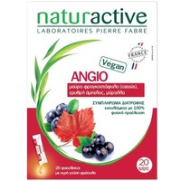 Naturactive Angio Vegan Strawberry 20 Sachets - Συμπλήρωμα Διατροφής για την Καλή Κυκλοφορία του Αίματος & για Ανάλαφρα Πόδια