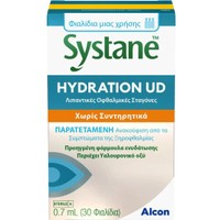 Systane Hydration UD Λιπαντικές Οφθαλμικές Σταγόνες για Παρατεταμένη, Μεγάλης Διάρκειας Ανακούφιση από τα Συμπτώματα της Ξηροφθαλμίας, με Υαλουρονικό 30amp x 0,7ml