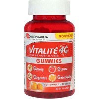 Forte Pharma Vitalite 4G Gummies 60 Softgels - Συμπλήρωμα Διατροφής Φυτικών Εκχυλισμάτων & Βασιλικού Πολτού για την Αντιμετώπιση της Σωματικές & Πνευματικής Κόπωσης με Γεύση Πορτοκάλι