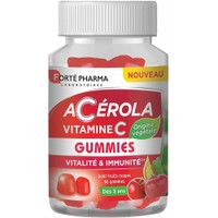 Forte Pharma Acerola Vitamine C Gummies 60 Softgels - Συμπλήρωμα Διατροφής με Βιταμίνη C από Εκχύλισμα Ασερόλας για την Ενίσχυση του Ανοσοποιητικού με Γεύση Κόκκινων Φρούτων