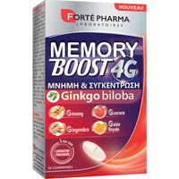 Forte Pharma Memory Boost 4G 15tabs - Συμπλήρωμα Διατροφής Βιταμίνης Β6, Μαγνησίου, Αμινοξέων, Εκχυλίσματος Βοτάνων & Βασιλικού Πολτού για Βέλτιστη Γνωστική Απόδοση, Ενέργεια & Διατήρηση της Προσοχής