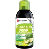 Forte Pharma Turbo Slim Drink Lime - Mint 500ml - Συμπλήρωμα Διατροφής με Φυσικά Εκχυλίσματα Βοτάνων, Φρούτων & Φυτών σε Πόσιμο Υγρό για Στέγνωμα & Μείωση της Κατακράτησης Υγρών με Γεύση Λάιμ & Μέντα