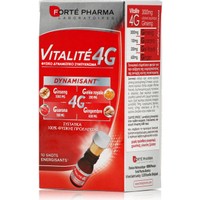 Forte Pharma Energy Vitalite 4G 10Αμπούλες - Συμπλήρωμα Διατροφής για Τόνωση, Διέγερση & Ενδυνάμωση