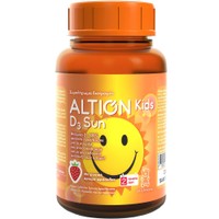 Altion Kids D3 Sun 60 Softgels - Συμπλήρωμα Διατροφής Βιταμίνης D3 για Παιδιά Κατάλληλο για Τόνωση του Ανοσοποιητικού & Ενίσχυση των Οστών & Δοντιών με Γεύση Φράουλας