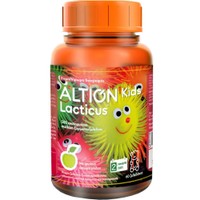 Altion Kids Lacticus 60 Ζελεδάκια - Συμπλήρωμα Διατροφής 4 Διαφορετικών Προβιοτικών για την Ενίσχυση της Εντερικής Χλωρίδας & της Φυσικής Άμυνας του Οργανισμού σε Παιδιά από 3 Ετών με Γεύση Πράσινο Μήλο