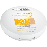 Bioderma Photoderm Compact Mineral Adjustable Coverage for Sensitive Skin Spf50+, 10g - Light - Πούδρα Πολύ Υψηλής Αντηλιακής Προστασίας για Ομοιόμορφο Αποτέλεσμα σε Ευαίσθητες Επιδερμίδες