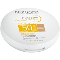 Bioderma Photoderm Compact Mineral Adjustable Coverage for Sensitive Skin Spf50+, 10g - Golden - Πούδρα Πολύ Υψηλής Αντηλιακής Προστασίας για Ομοιόμορφο Αποτέλεσμα σε Ευαίσθητες Επιδερμίδες