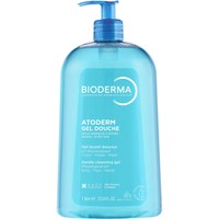 Bioderma Atoderm Gentle Cleansing Gel 1Lt - Απαλό Αφρόλουτρο Προσώπου & Σώματος Χωρίς Σαπούνι για Κανονική, Ξηρή & Ευαίσθητη Επιδερμίδα, με Αντλία