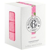 Roger & Gallet Πακέτο Προσφοράς Rose Perfumed Soap Bar 3x100g - Αναζωογονητικό Φυτικό Σαπούνι Σώματος με Άρωμα Τριαντάφυλλο