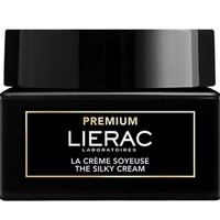 Lierac Premium La Creme Soyeuse Κρέμα Αντιγήρανσης με Υαλουρονικό Οξύ & Νιασιναμίδη 50ml - Κρέμα Προσώπου Ολικής Αντιγήρανσης για Κανονικές - Μικτές Επιδερμίδες με Πουδρένιο Φινίρισμα.