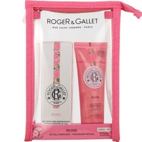 Roger & Gallet Πακέτο Προσφοράς Rose Water Perfume 30ml & Δώρο Wellbeing Shower Gel 50ml & Τσαντάκι (Travel Size) - Γυναικείο Άρωμα & Αφρόλουτρο με Τριαντάφυλλο Δαμασκού