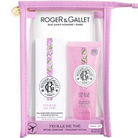 Roger & Gallet Πακέτο Προσφοράς Feuille de The Water Perfume 30ml & Δώρο Wellbeing Shower Gel 50ml & Τσαντάκι (Travel Size) - Γυναικείο Άρωμα & Αφρόλουτρο με Νότες από Τσάι Κεϋλάνης