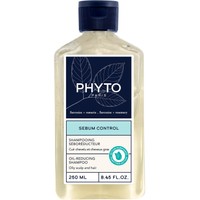 Phyto Sebum Control Oil Reducing Shampoo 250ml - Σαμπουάν Καθημερινής Χρήσης για Ρύθμιση της Περίσσειας Λιπαρότητας & Εντατικό Καθαρισμό του Τριχωτού