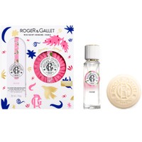 Roger & Gallet Promo Rose Eau Parfumee Bienfaisante 30ml & Wellbeing Soap 100g - Γυναικείο Άρωμα Εμπλουτισμένο με Αιθέριο Έλαιο Τριαντάφυλλου & Αναζωογονητικό Φυτικό Σαπούνι Σώματος με Άρωμα Τριαντάφυλλο