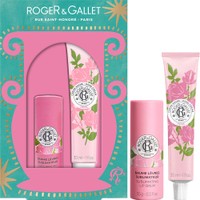 Roger & Gallet Promo Rose Sublimating Lip Balm 3,5g & Hand Cream 30ml - Θρεπτικό Lip Balm για Διακριτικό Λαμπερό Φινίρισμα & Ενισχυμένο Φυσικό Χρώμα με Άρωμα Τριαντάφυλλο & Κρέμα Χεριών για Θρέψη & Ενυδάτωση, με Άρωμα Τριαντάφυλλο