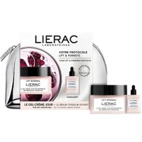 Lierac Promo Lift Integral Firming Day Gel-Cream 50ml & Δώρο The Tightening Serum 15ml & Νεσεσέρ 1 Τεμάχιο - Συσφικτική Κρέμα Τζελ Ημέρας για Αποτέλεσμα Lifting & Συσφιγκτικός Ορός Προσώπου, Λαιμού για Επαναπροσδιορισμό & Λείανση των Ρυτίδων με Αποτέλεσμα Lifting