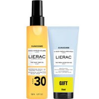 Lierac Promo Sunissime The Silky Sun Body Oil Spf30, 150ml & Δώρο The Fresh After-Sun Gel 75ml - Μεταξένιο Αντηλιακό Λάδι Σώματος Υψηλής Προστασίας σε Spray & Ενυδατικό Δροσερό Τζελ Σώματος για Μετά τον Ήλιο