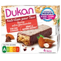Dukan Nutrition Pour Tous Barres Extra Gourmandes 4x30 gr - Γκοφρέτες Βρώμης με Σοκολάτα