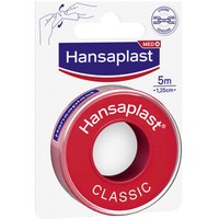 Hansaplast Med+ Classic Tape 5m x 1,25cm, 1 Τεμάχιο - Ταινία Στερέωσης για Παροχή Πρώτων Βοηθειών