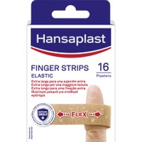 Hansaplast Finger Strips Elastic 16 Τεμάχια - Ελαστικά Επιθέματα Δακτύλων για την Κάλυψη & Προστασία Μικρών Πληγών