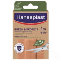 Hansaplast Green & Protect Eco Friendly Plaster 10cm x 6cm, 10 Τεμάχια - Επιθέματα Πληγών Φιλικά προς το Περιβάλλον