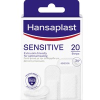 Hansaplast Sensitive 20 Τεμάχια - Αυτοκόλλητα Επιθέματα για την Κάλυψη & Προστασία Μικρών Πληγών, σε 2 Διαφορετικά Μεγέθη