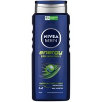 Nivea Men Energy Shower Gel 500ml - Αφρόλουτρο για Σώμα, Πρόσωπο & Μαλλιά με Εκχύλισμα Μέντας