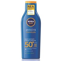 Nivea Sun Protect & Moisture Lotion Spf50+ Immediate Protection & 48h Moisture 200ml - Αντηλιακό & Ενυδατικό Γαλάκτωμα Σώματος Πολύ Υψηλής Προστασίας