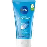 Nivea Lotus Flower Refreshing Wash Gel 150ml - Δροσιστικό Gel Καθαρισμού Προσώπου για Κανονική, Μεικτή Επιδερμίδα με Εκχύλισμα Άνθους Λωτού για Βαθιά Ενυδάτωση